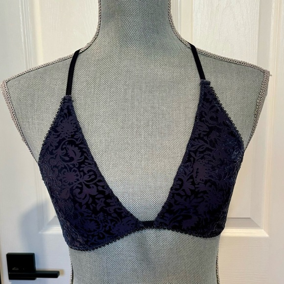 FREE PEOPLE Intimately Navy & Purple Bralette Size SMALL - Picture 1 of 7